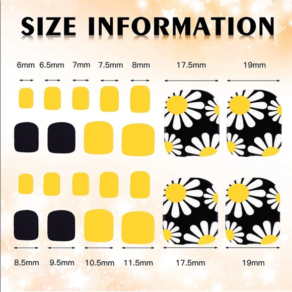 🆕Toe Nail Wraps- Dark and Light Green/White Floral and Polka Dots: 20 stickers - Picture 2 of 4